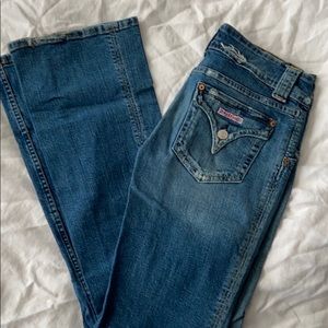 Low rise flare jeans